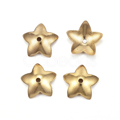 Ion Plating(IP) 304 Stainless Steel Flower Bead Cap STAS-G127-05G-1