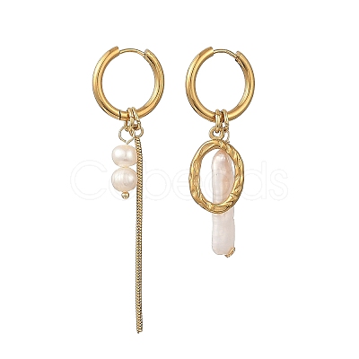 202 Stainless Steel Dangle Huggie Hoop Earrings EJEW-JE07393-1