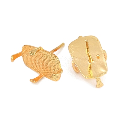Brass Stud Earring Findings KK-Z122-13G-1
