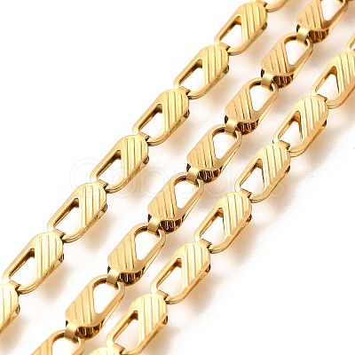 304 Stainless Steel Oval Link Chains CHS-H035-01G-1
