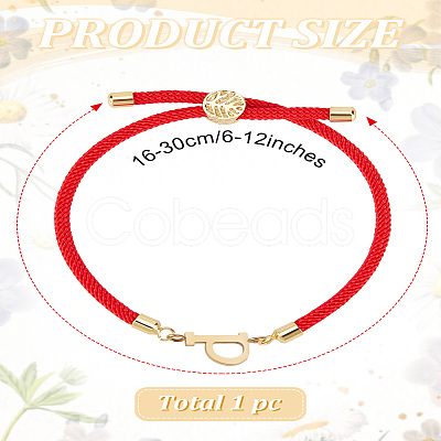1Pc Adjustable Nylon Cord Slider Bracelets for Women BJEW-LP0001-32P-02-1