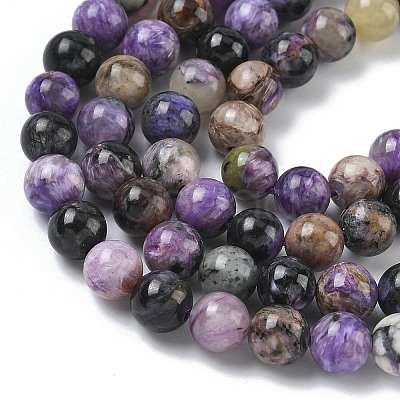 Natural Charoite Beads Strands G-C270-O03-02-1