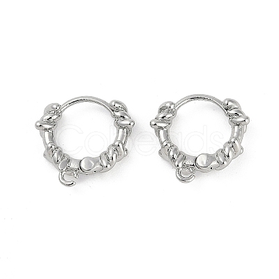 Brass Hoop Earring Findings KK-U043-16P-1