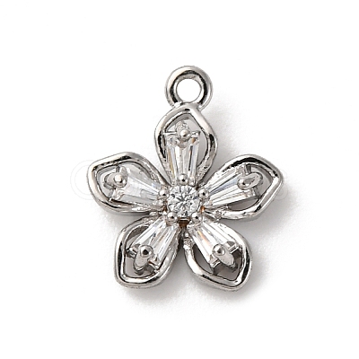 Brass Micro Pave Cubic Zirconia Charms LS-KK-D371-04E-P-1