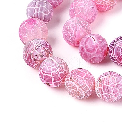 Dyed Natural Weathered Agate Beads Strands G-T144-28-1