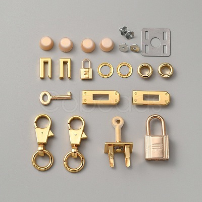 Zinc Alloy & Iron Bag Hardware Accessories Set FIND-WH0416-44KCG-1