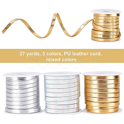 27Yards 3 Colors PU Leather Cord LC-BC0001-03-1