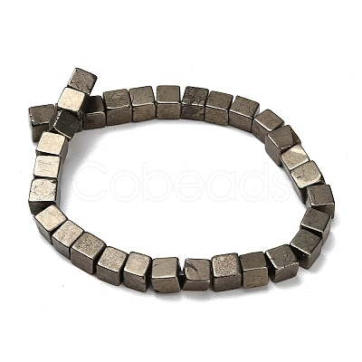 Natural Gold Pyrite/Golden Pyrite Beads Strands G-F833-F01-01-1