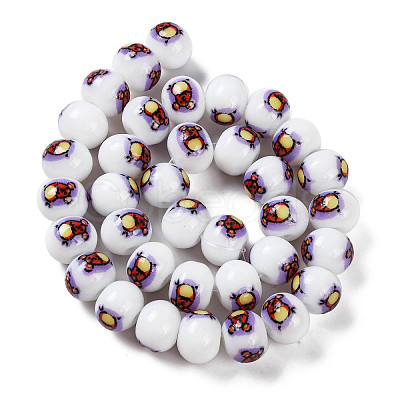 Printing Glass Beads for Necklaces Bracelets Making GLAA-B020-02A-07-1