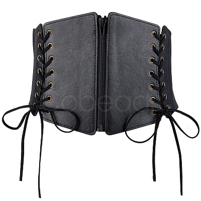 1Pc Imitation Leather Elastic Belts for Women AJEW-CL0002-90-1
