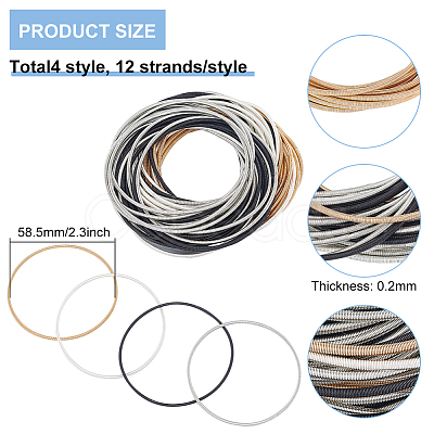 48 Strands 4 Style Spring Bracelets TWIR-BC0001-49-1