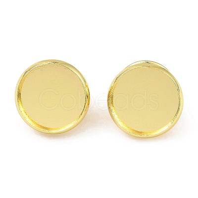 Rack Plating Brass Brooch Finding KK-Z030-01G-1