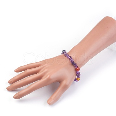 Chakra Jewelry Stretch Bracelets BJEW-JB03941-05-1