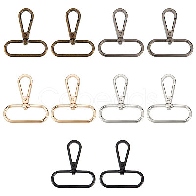 10Pcs 5 Colors Zinc Alloy Swivel Clasps FIND-HY0003-09-1