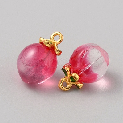 Glass Pendants GLAA-WH0035-41G-02-1