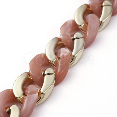 Handmade CCB Plastic Curb Chain AJEW-JB00678-02-1