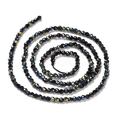 Electroplate Glass Beads Strands GLAA-H021-01A-HP09-1