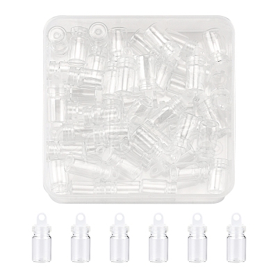 50Pcs Glass Bottle Pendant Decoration BOTT-FS0001-06-1