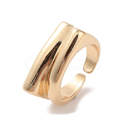 Brass Open Cuff Rings RJEW-K263-02KCG-1