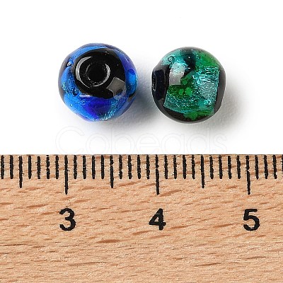 Handmade Silver Foil Glass Beads LAMP-F047-04A-1