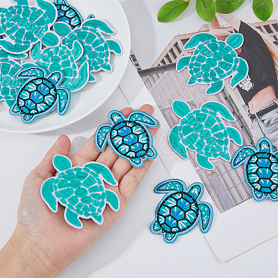 16Pcs 2 Style Polyester Computerized Embroidery Iron on/Sew on Patches PATC-DC0001-01-1