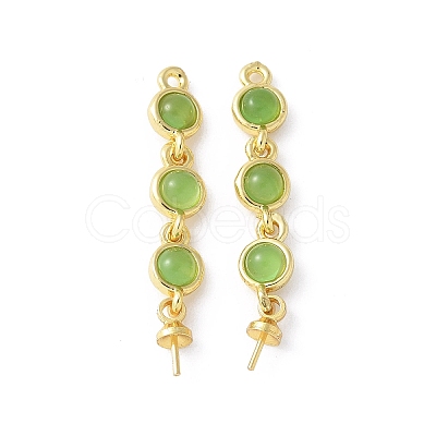 Brass Glass Screw Eye Peg Bails KK-K399-15G-1