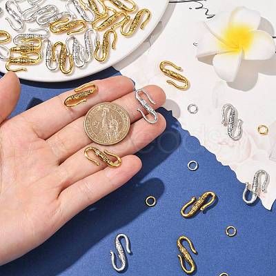 Tibetan Style Alloy S-Hook Clasps FIND-FS0005-25AG-1