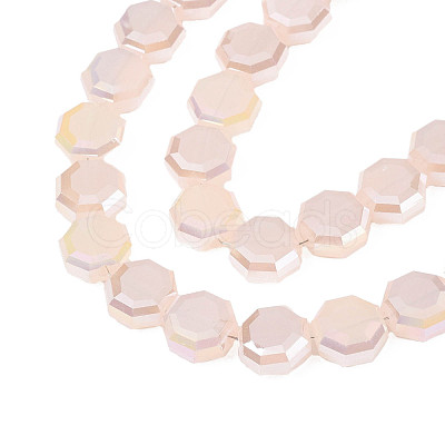Electroplate Opaque Solid Color Glass Beads Strands EGLA-N002-27-B05-1