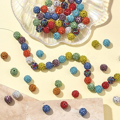 Pave Disco Ball Beads RB-YW0001-16A-1