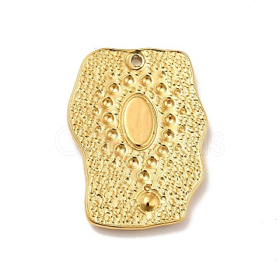 Ion Plating(IP) 304 Stainless Steel Pendant Cabochon Settings STAS-I197-004G-1