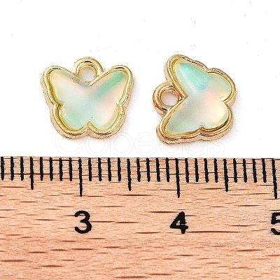Rack Plating Alloy Glass Charms FIND-Q099-07G-05-1
