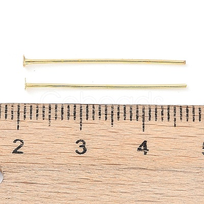 Brass Flat Head Pins KK-N254-47C-G-1