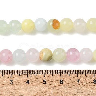 Natural Colorful Green Jade Beads Strands G-G757-01-8mm-1