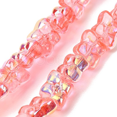 Transparent Glass Beads Strands GL-CBAAE04-02C-1