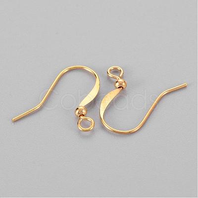 Brass French Earring Hooks X-KK-Q369-G-1