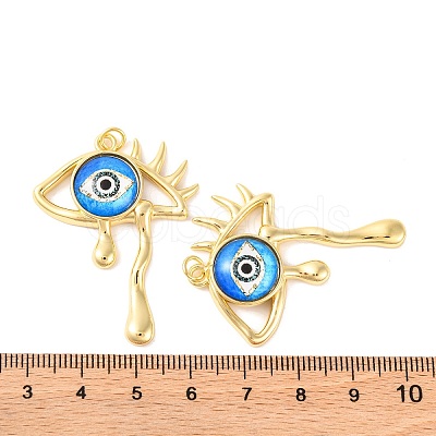 Rack Plating Brass Micro Pave Cubic Zirconia Pendants KK-H486-23G-04-1