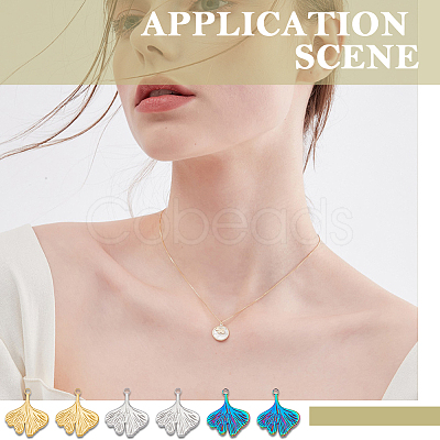 24Pcs 3 Colors 201 Stainless Steel Pendants Ion Plating(IP) STAS-DC0013-48-1