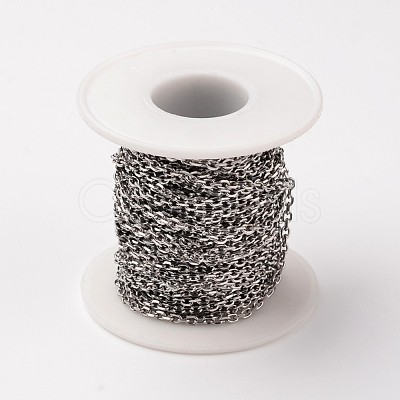 Tarnish Resistant 304 Stainless Steel Cable Chains CHS-L015-38-1