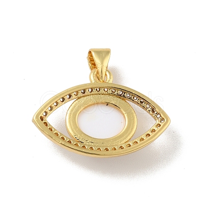 Brass Micro Pave Cubic Zirconia Pendants KK-B059-40G-B-1