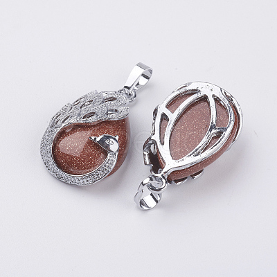 Synthetic Goldstone Pendants G-E442-04F-1