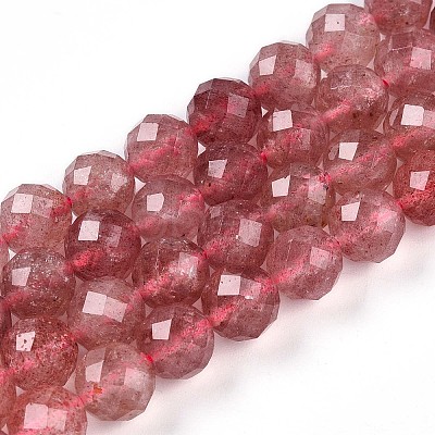 Natural Strawberry Quartz Beads Strands G-S345-8mm-21-1