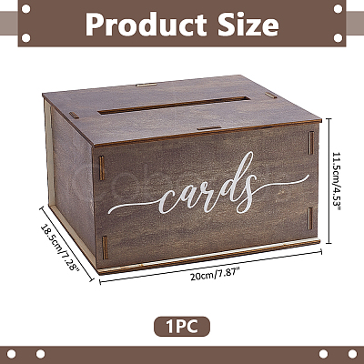 Wooden Greeting Card Storage Boxes CON-WH0107-81-1