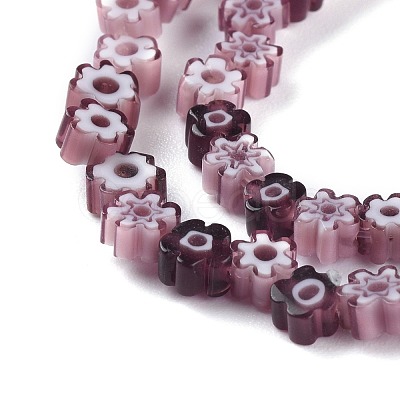 Handmade Millefiori Glass Bead Strands X-LAMP-J035-4mm-10-1