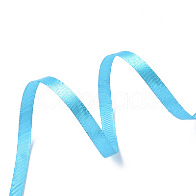 1/4 inch(6mm) Blue Satin Ribbon X-RC6mmY047-1