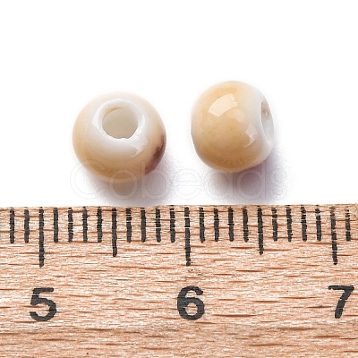 Bright Glazed Porcelain Beads PORC-D300-A14-1