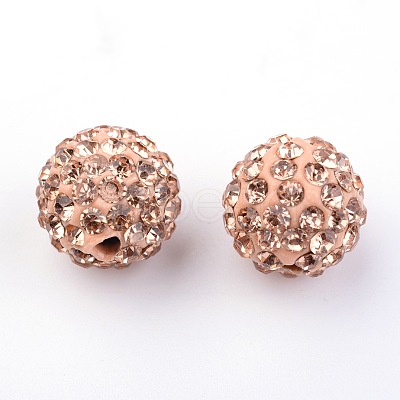 Grade A Rhinestone Pave Disco Ball Beads RB-Q100-8-1