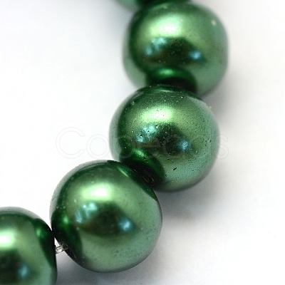 Baking Paint Pearlized Glass Pearl Round Bead Strands HY-Q003-10mm-71-1