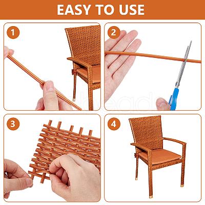 1Bundle Plastic Wicker Strips AJEW-BC0010-22C-1