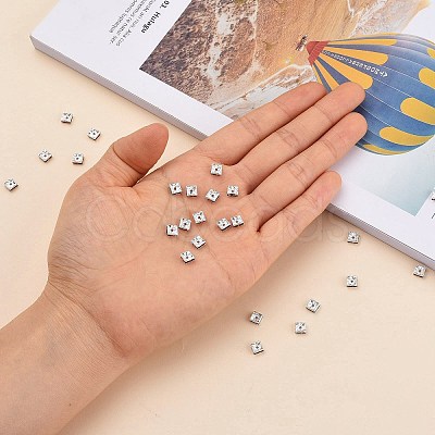 Brass Rhinestone Spacer Beads RSB072-06S-1