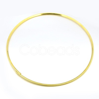 Brass Choker Collar Necklace Making BJEW-F132-02G-1
